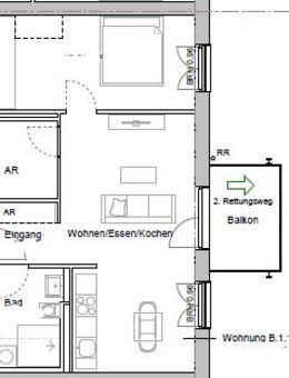 NUR MT WBS!! schöne, helle 2 Zi. Whg. mit EBK und E-Geräten, inkl. Balkon - Ehningen