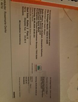 Konzertkarte 2. Reihe zu verkaufen - Essen