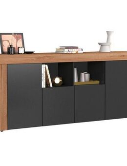 INOSIGN Sideboard CHRONOS Breite 200 cm mit 4 Türen, 2 offene und 8 geschlossene Fächer (1 St), Sideboard,Kommode, Schrank, Grifflos mit Push to Open, Made in Italy