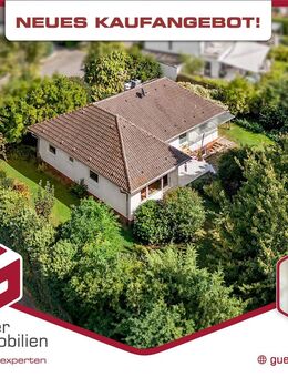 Gemütlicher L-Bungalow auf 1.397m² Grund mit Garage, Gartenhaus und Privatsphäre in Flerzheim - Rheinbach