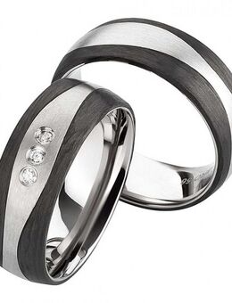 Titan-Carbonringe AB3856-AB3857 mit Diamanten - Aholming