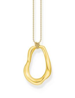 THOMAS SABO Kette mit Anhänger Natural Beauty Kette mit organisch geformtem Anhänger, Bold Elegance