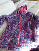 2 Anoraks mit Kapuze Größe 134/140 dunkelblau mit Schmetterlingen + pink in 52072