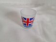 Glas Schnapsglas, Likörgläser mit Union Jack Flagge Aufschrift London 6 cm hoch in 45259