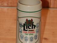 1200 Jahre Lich Bierkrug Steinzeug Steingut Keramik 0,5 L neuwertig Jubiläumskru - Borken