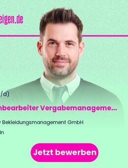 Sachbearbeiter Vergabemanagement / Ausschreibungen (w/m/d) - Köln