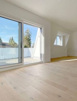 NEUBAU DG-Wohnung: Großzügige und elegant gestaltete 4-Zimmer-Wohnung mit fantastischer Dachterrasse und traumhafter Aussicht - München