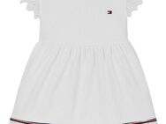 Tommy Hilfiger Sommerkleid BRODERIE ANGLAISE DRESS SS mit Logo-Kontrastband, mit Logostickerei