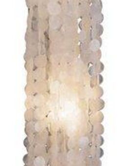 näve Pendelleuchte Capiz, ohne Leuchtmittel, aus dünnen weißen Muschelplättchen, Holzaufhängung, 3x E27 exkl.