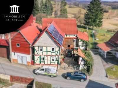 +++ Idyllisches Wohnen in Volkerode - Fachwerkhaus mit großer Scheune +++