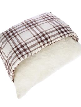 zooplus basics Karo Kuschelbett Kissen - L 60 x B 50 x H 15 cm