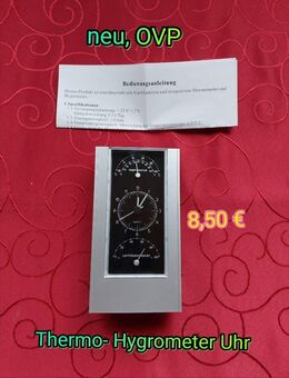 Uhr, Alarmfunktion Thermometer + Luftfeuchtigkeitsanzeige neu OVP - Immenhausen