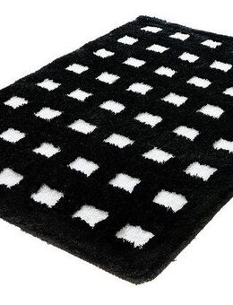 Kleine Wolke Badematte Boxes, Höhe 20 mm, rutschhemmend beschichtet, fußbodenheizungsgeeignet, Polyacryl, rechteckig, Badteppich, modernes Design, Hoch/Tief Effekt