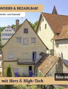Bezahlbares Eigenheim - DHH mit Balkon, kleinem Hof, Charme & Potenzial - Mönchsdeggingen