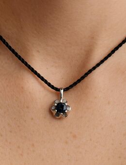 Anhänger mit einem Saphir 0,10 ct. in 585 Weißgold - Herne