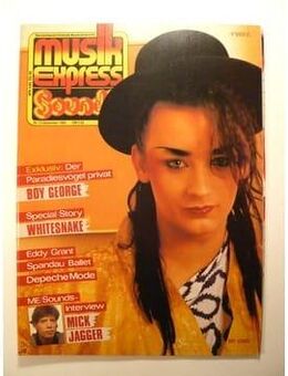 MUSIKEXPRESS SOUNDS Musik Heft 12/1983 Boy George - Bremen