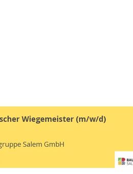 Kaufmännischer Wiegemeister (m/w/d) - Stockach