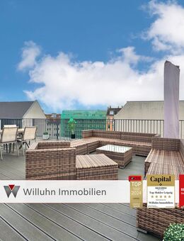 Exklusives Penthouse mit 38 m² Dachterrasse | EBK | Aufzug | Stellplatz | Gäste-WC - Leipzig