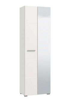 Home affaire Garderobenschrank Beny Kleiderschrank, Stauraumschrank, Flurschrank, Höhe 193 cm Hochglanzfronten, Spiegeltür, Breite 60 cm, ausziehbare Kleiderstange