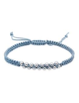 Elli Armband Kugeln Bead Nylon Knoten Verstellbar 925 Silber