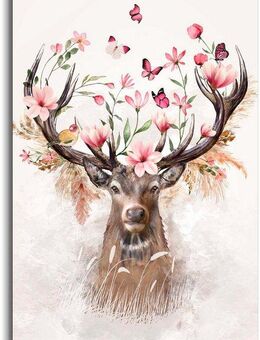 Reinders! Deco-Panel Hirsch in Blumen
