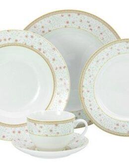 CreaTable Kombiservice Emilia-Romagna, Kombi-Service 30-tlg (30-tlg), 6 Personen, Porzellan, Blumendekor