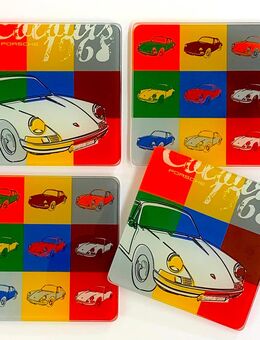 4 Stück Porsche 1968 Team Salzburg Design Untersetzer Getränkeuntersetzer Glas NEU OVP - Neustadt (Hessen)