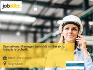 Operations Manager (m/w/d) im Bereich Industrietechnik - Siegelsbach