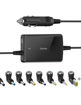 Hama Uni-Kfz-Notebook-Netzteil "Slim & Light", 15-19V/70W 8 Notebookstecker Notebook-Netzteil