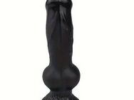 Anal Dildo mit starken Saugnapf - Hunde Penis - Silikon - schwarz - Pegnitz