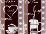 Maximex Herd-Abdeckplatte Universal Modell Kaffeeduft, Glas, (Set, 2 tlg), Herdabdeckung für alle Herdarten, kratzfest, mit rutschfesten Füßen