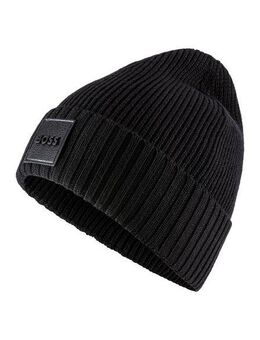 BOSS Beanie Flavio aus Rippenstrick