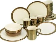 CreaTable Kombiservice Modern Industrial (16-tlg), 4 Personen, Steinzeug, Service, Spezialglasur, glänzende Sprenkel, 16 Teile, für 4 Personen
