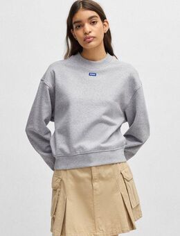 HUGO Blue Sweatshirt Delessa mit Logoaufnäher