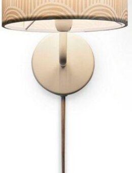 Paco Home Wandleuchte Luca Pillar, ohne Leuchtmittel, Wandleuchte Mit Schirm Innen Wohnzimmer Modern Einfarbig Lampenschirm