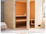 welltime Sauna Tally, BxTxH: 196 x 196 x 187 cm, 38 mm, 9-kW-Ofen mit int. Steuerung