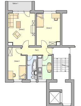 3-Raum Wohnung mit Balkon, Aufzug & Blick ins Grüne - Schleiz