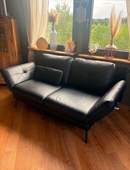 Mondo Alcamo Leder Couch Sofa 3 Sitzer schwarz 2x - Plauen