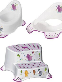keeeper Töpfchen Hippo, weiß, (Set, 3-tlg), Kinderpflege-Set - Töpfchen, Toilettensitz und Tritthocker