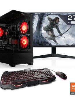 CSL AeroVision V24404 Gaming-PC-Komplettsystem (27", AMD Ryzen 5 8400F, GeForce RTX 4060, 16 GB RAM, 500 GB SSD)