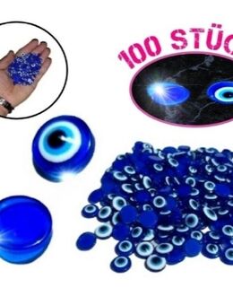 100 Stk. Mini Nazar Boncuk Blau Auge Halbperlen Dekoration Basteln Geschenkidee 12,90 €* - Villingen-Schwenningen