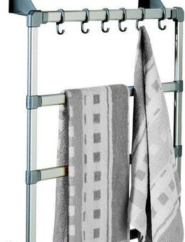 Ruco Handtuchhalter für Tür, Duschkabine und Wand, Handtuchstange, Ohne Bohren, Duschkabinentrockner, Made in Germany