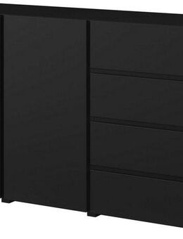 INOSIGN Sideboard Metric,Breite 138 cm, grifflose Kommode 2 Türen/4 Schubkästen, Schubladenschrank mit viel Stauraum, Einlegeböden verstellbar