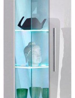 INOSIGN Vitrine India,Höhe 160cm stilvolle Glasvitrine mit verstellbare Glasböden Standvitrine 1Trg, viel Stauraum ohne Beleuchtung