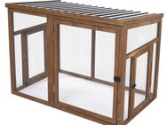 TIAKI Außengehege aus Holz - L 116 x B 78 x H 89,8 cm