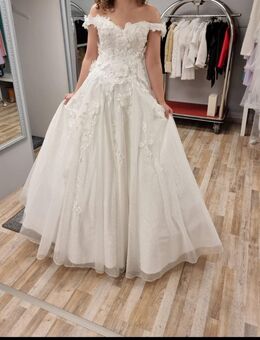 2 in 1 Brautkleid Herz-/Carmenausschnitt durch abnehmbare Träger - Pirna