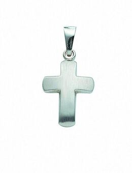 Adelia´s Kettenanhänger Damen & Herren 585 Weißgold Kreuz Anhänger, Goldschmuck für Damen & Herren
