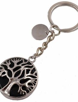 Firetti Schlüsselanhänger Schmuck Geschenk Lebensbaum, mit Rosenquarz, Türkis, Aventurin, Howlith oder Onyx