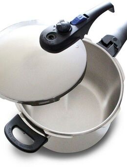 Elo Schnellkochtopf Praktika Plus, Edelstahl 18/8 (1-tlg), Überdrucksicherung im Deckelrand, 4 Liter, Induktion