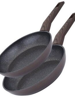 RESTO Kitchenware Pfannen-Set Carina, antihaftbeschichtet und spülmaschinenfest, Aluminium (Set, 2-tlg., 1x Bratpfanne Ø 24, 1x Bratpfanne Ø 28), für alle Herdarten geeignet, auch Induktion